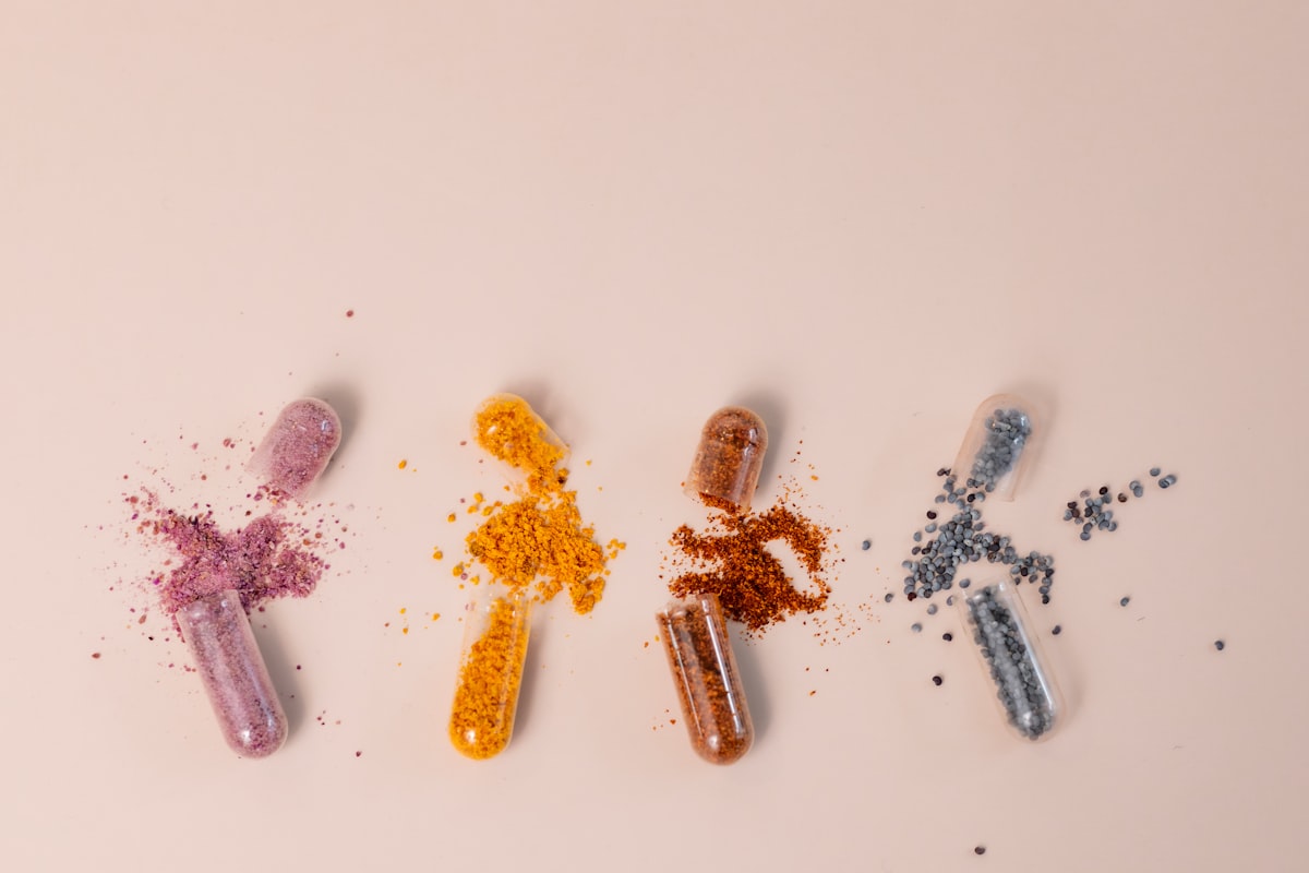 Colorful fruits and vegetables rich in vitamins and minerals